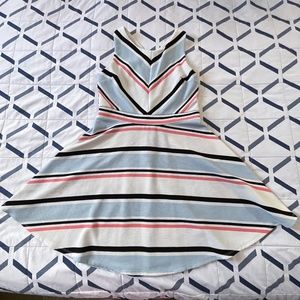 Striped Tank Fit & Flare Dress